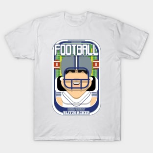 American Football White Silver Blue - Hail-Mary Blitzsacker - Amy version T-Shirt